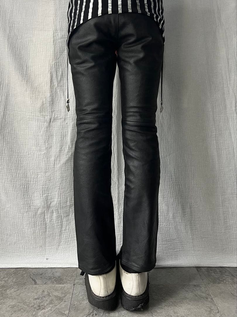 パンツ \"SUPER LOVERS\" Leather Straight Pants