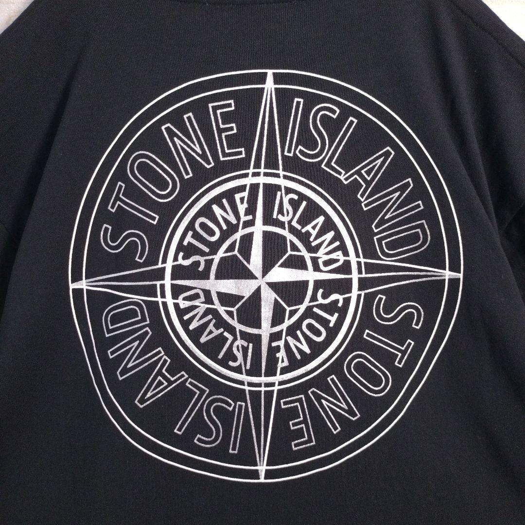 ストーンアイランド★センターロゴ コンパス バックプリント 半袖 Tシャツ XL