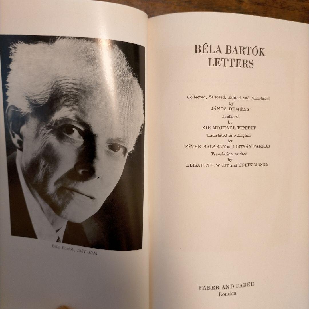 洋書 Bela Bartok Lettres