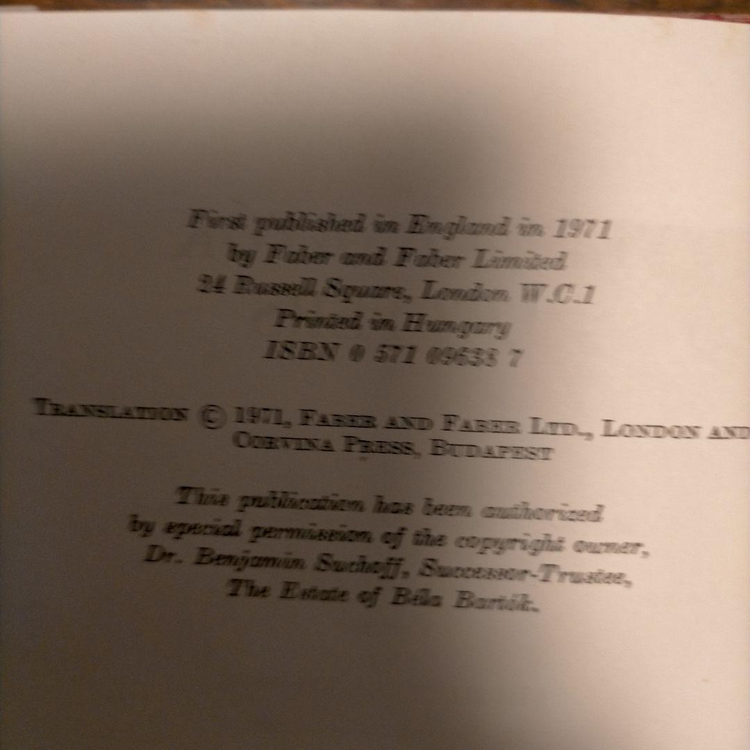 洋書 Bela Bartok Lettres