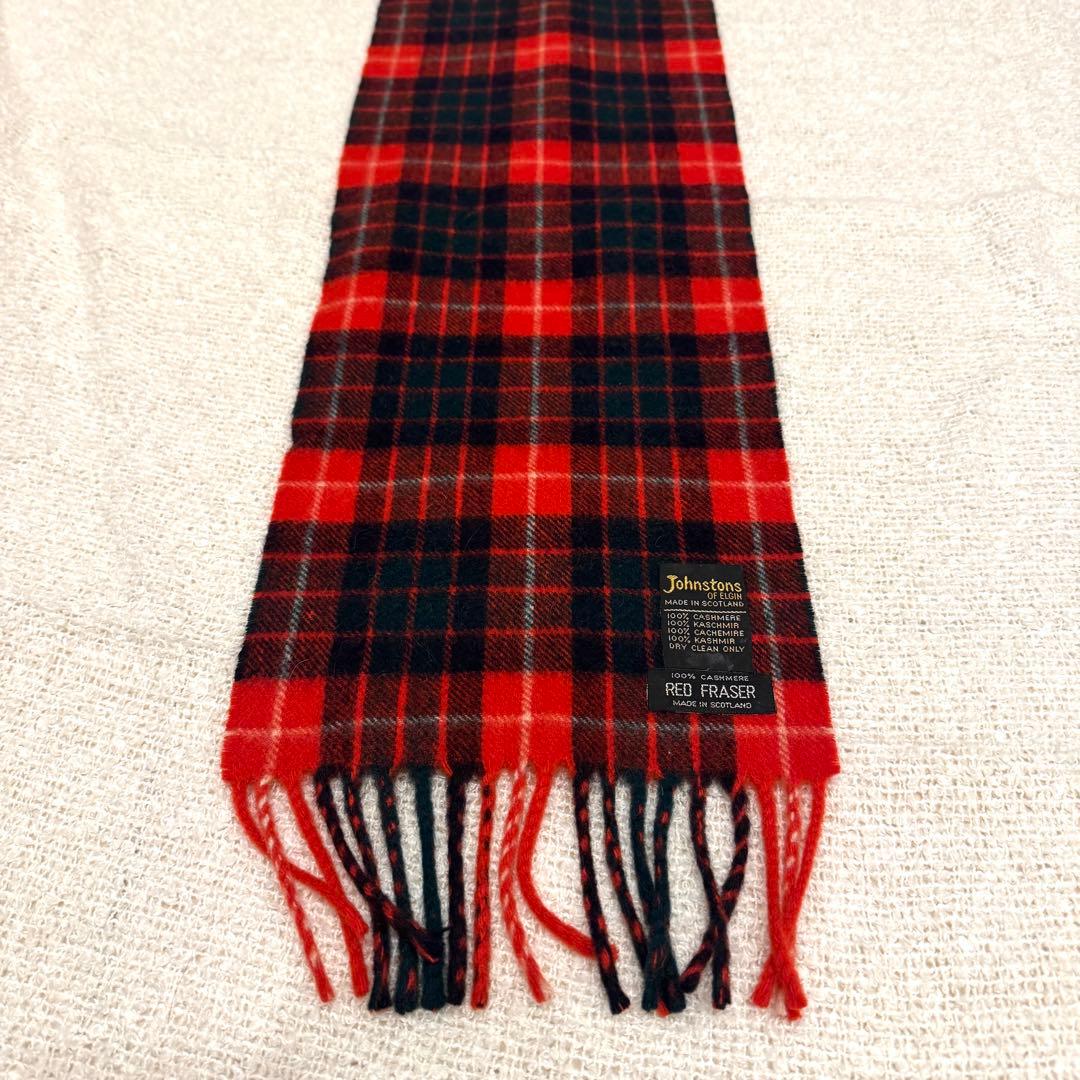 ジョンストンズ カシミヤ100% 小判Johnstons マフラー