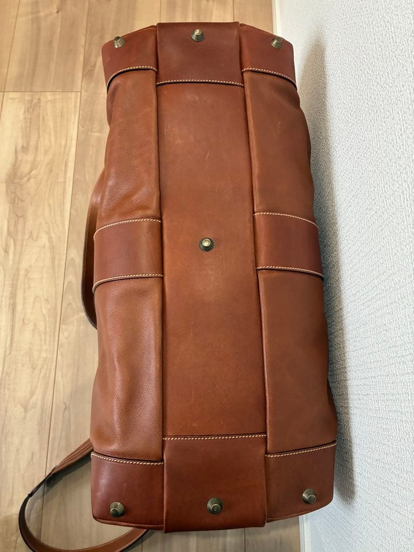 MICHEL CLO 本革 レザー バッグ ショルダー ボストン 2way 茶