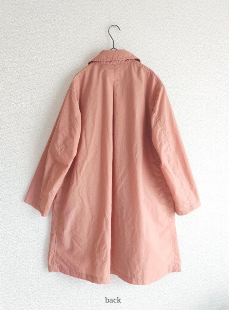 【極美品】DANTON ナイロン タフタコート ピンク ステンカラー 希少 レア