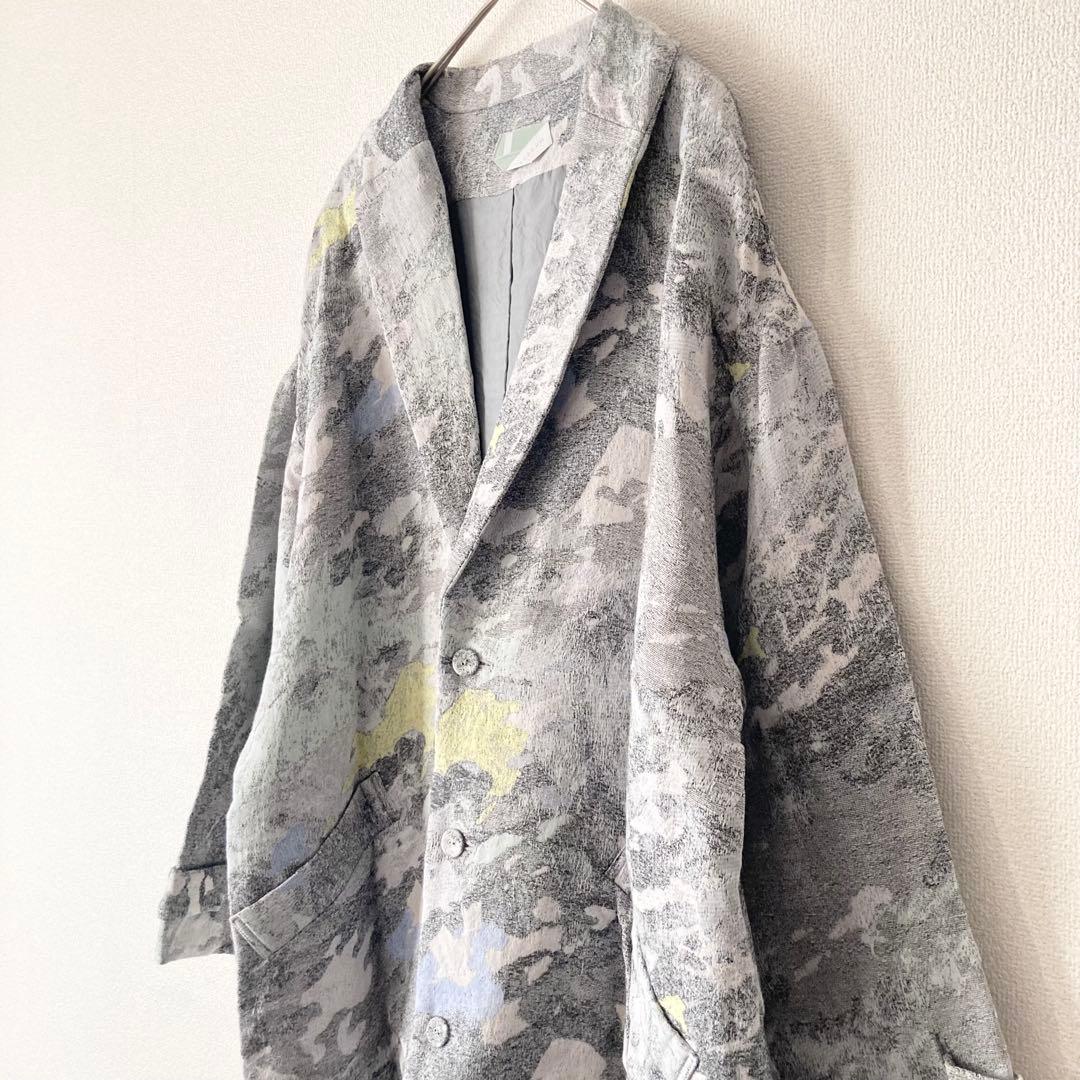 【美品】sneeuw ジャケット ジャガード グレー