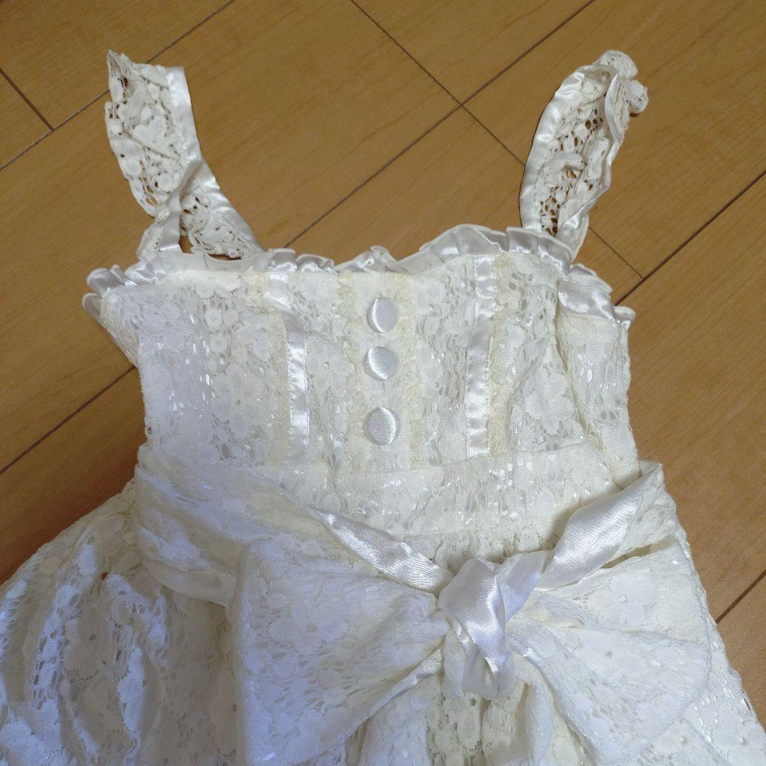 【新品・未使用】リズリサ＊サマードレス＊ホワイト＊レースワンピース＊リボンワンピ