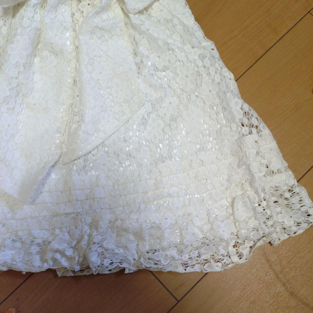【新品・未使用】リズリサ＊サマードレス＊ホワイト＊レースワンピース＊リボンワンピ