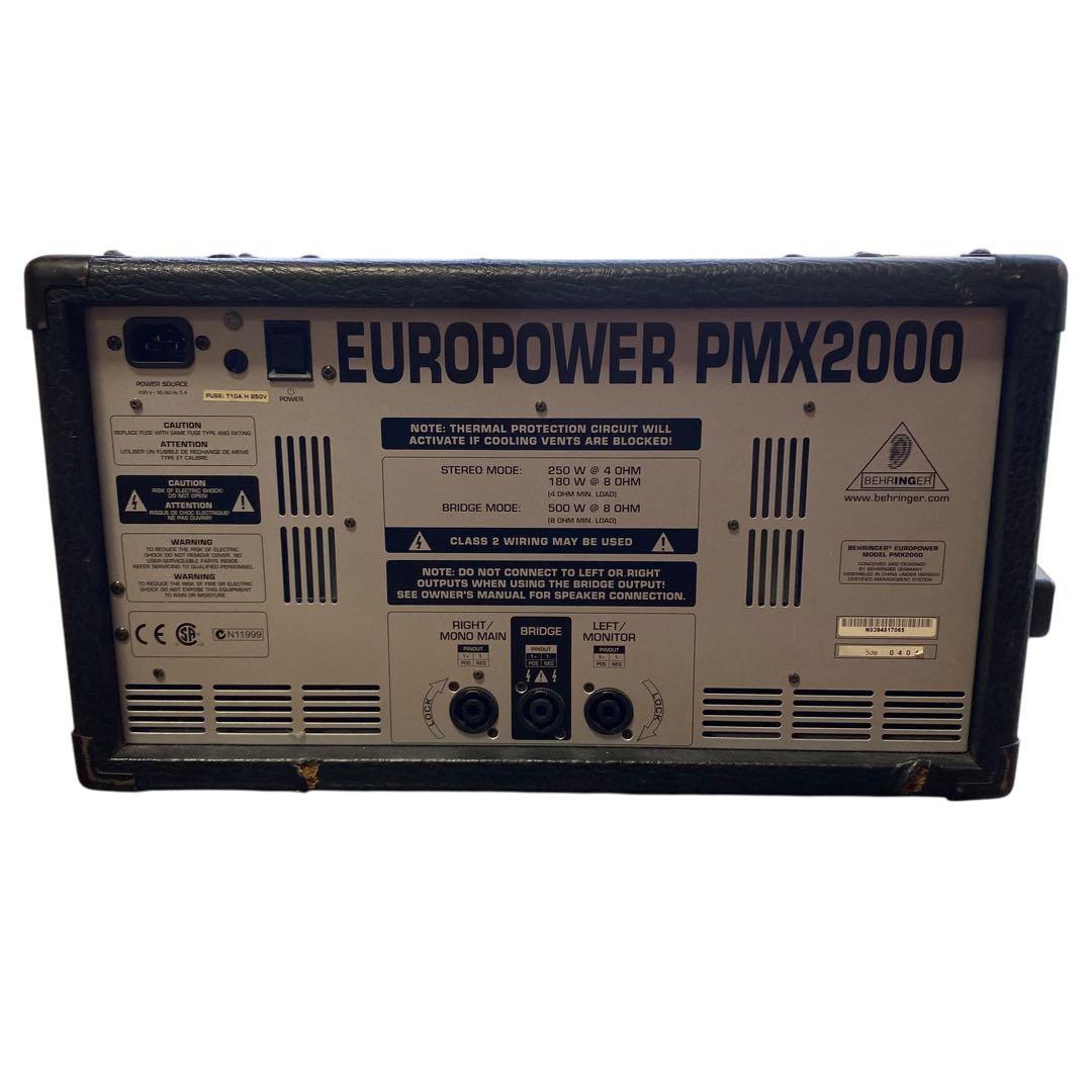【ジャンク】BEHRINGER PMX2000 ミキサー　パワードミキサー