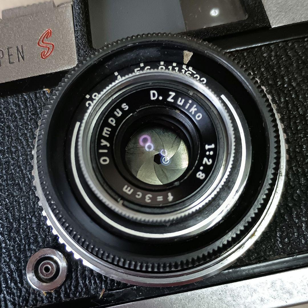 フィルムカメラ【重整備、完動品】オリンパスペンS2.8
