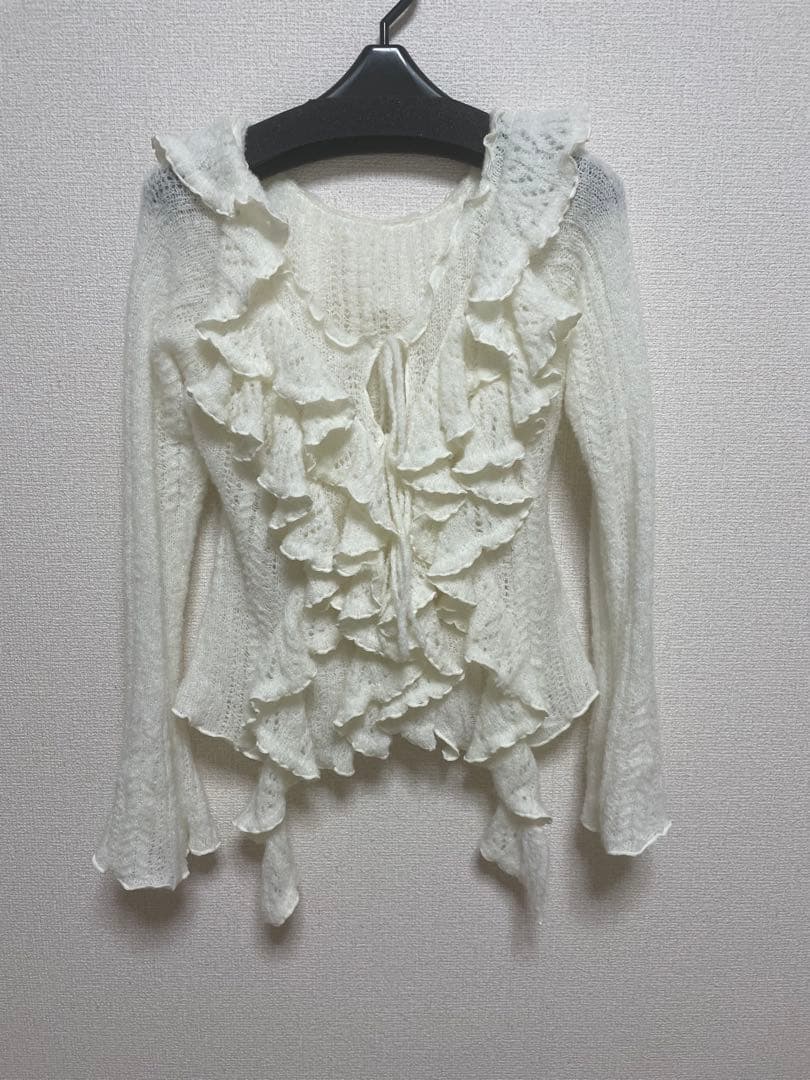 snidel ラッフルデザインニットプルオーバー