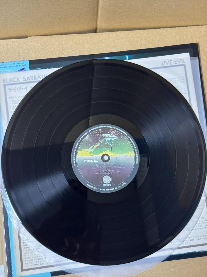 帯付き ＬＰレコード 中古 美品 現状品 ライヴ・イーヴル ブラックサバス