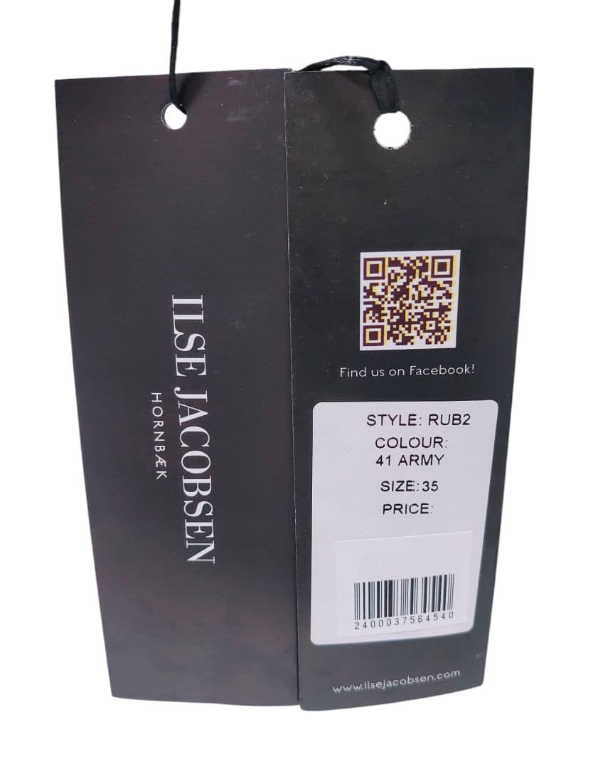ILSE JACOBSEN レインブーツ レースアップ カーキ 23.0cm