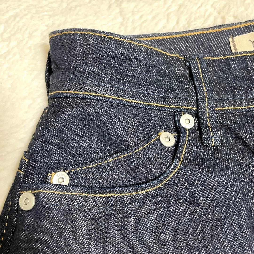 【美品】YANUK ルーズストレート デニム JOAN 日本製 24