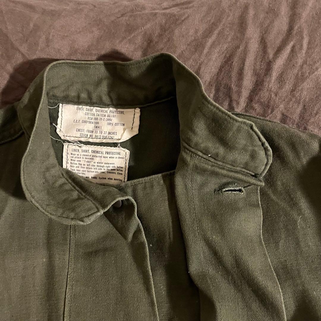 70S US ARMY ケミカルプロテクティブライナーシャツ SIZE S