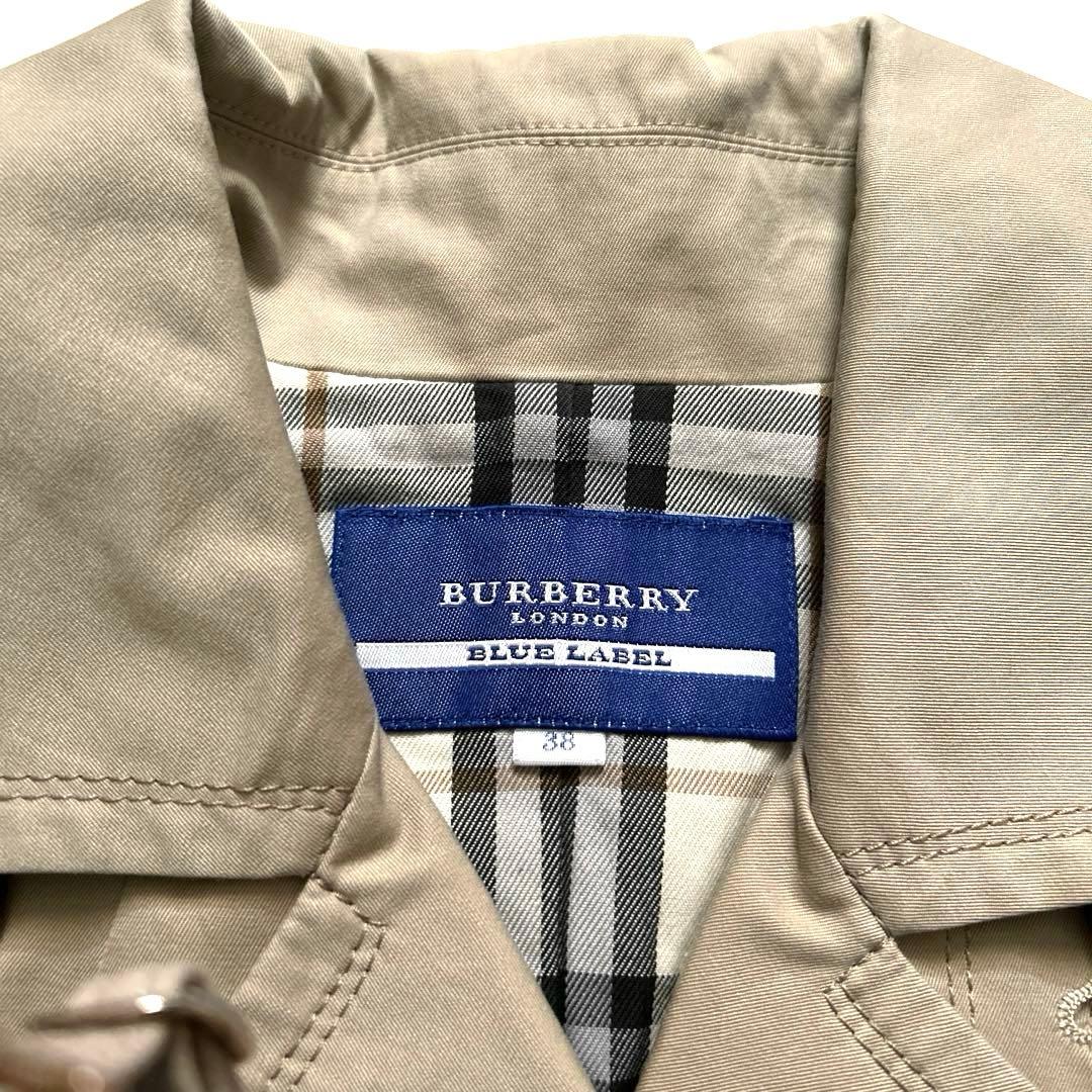 BURBERRY BLUE LABELビッグボタンフリルジャケットベージュ38