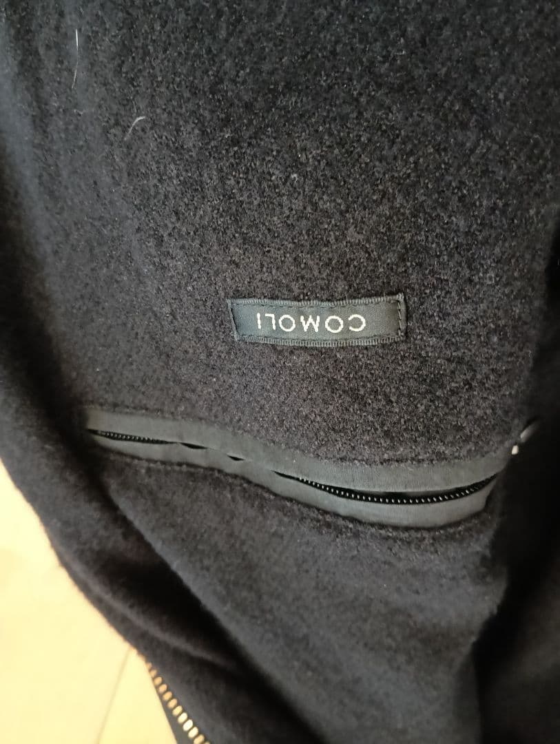 comoli コットンナイロン ジップパーカー size3 Black