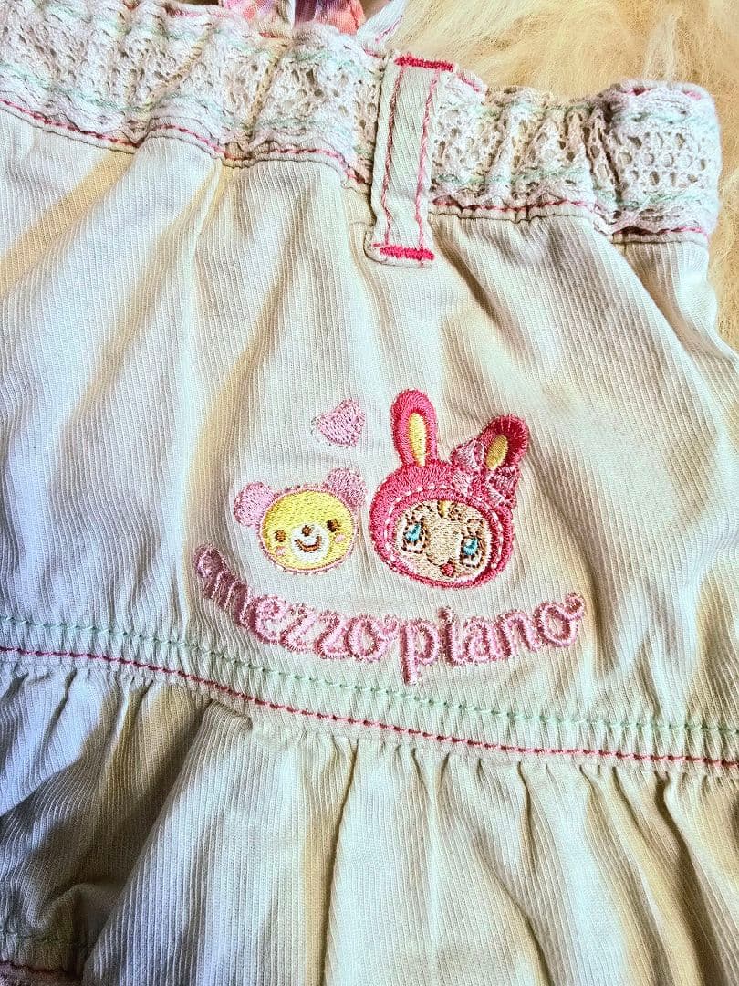 ✨レア⭐️MEZZO PIANO⭐️ベリエちゃん ジャンバースカート クリーム色