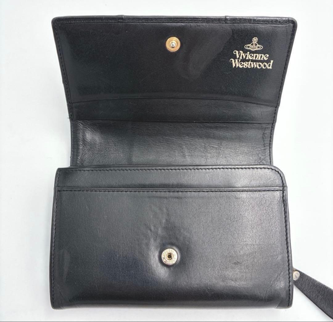 Vivienne Westwood レザーオーブ金具 2つ折り財布