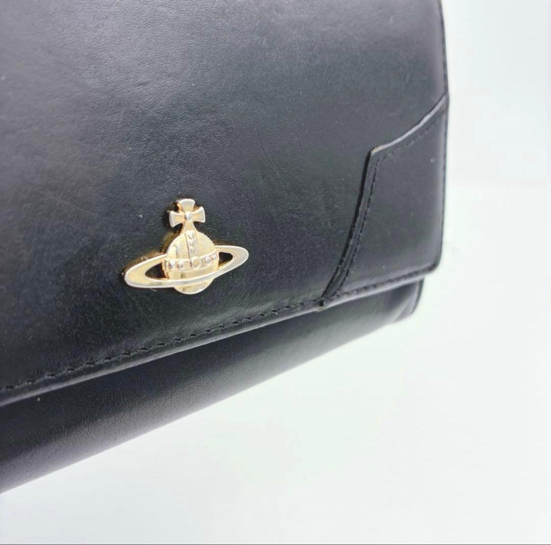 Vivienne Westwood レザーオーブ金具 2つ折り財布