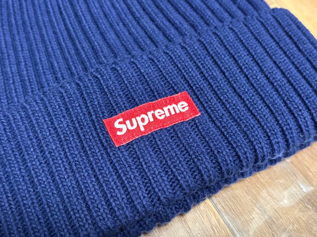 新品⭐️Supreme Overdyed Beanie ネイビー boxlogo