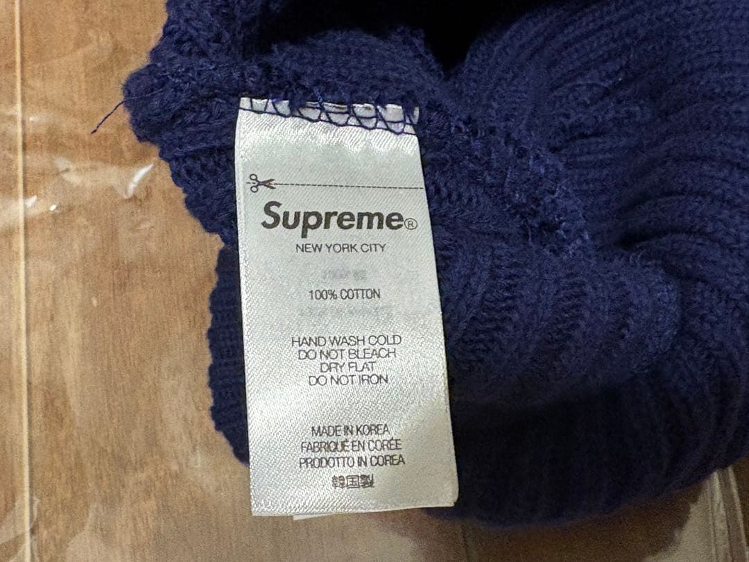 新品⭐️Supreme Overdyed Beanie ネイビー boxlogo