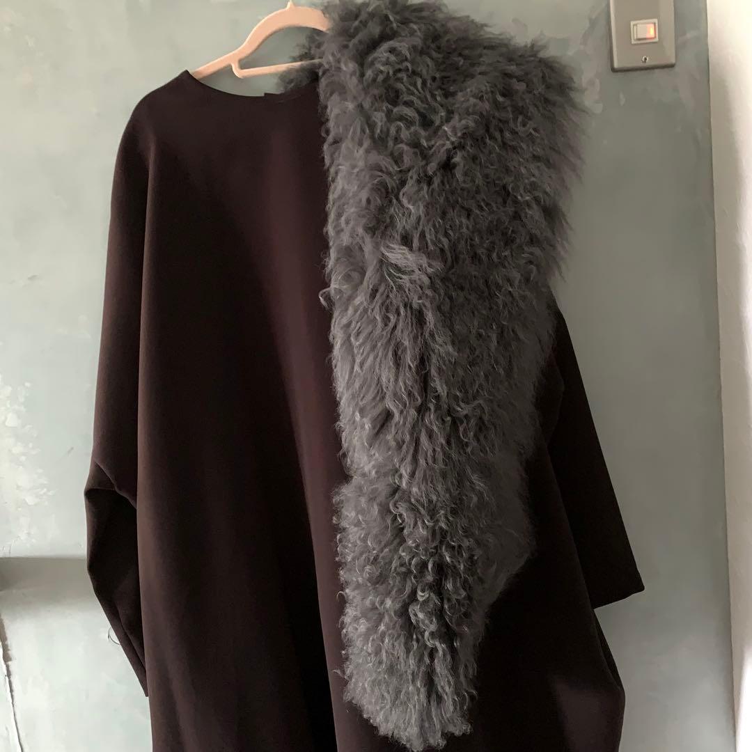 ☆★美品 リアルチベットラムファーストール＆ビスチェ リバーシブル★☆