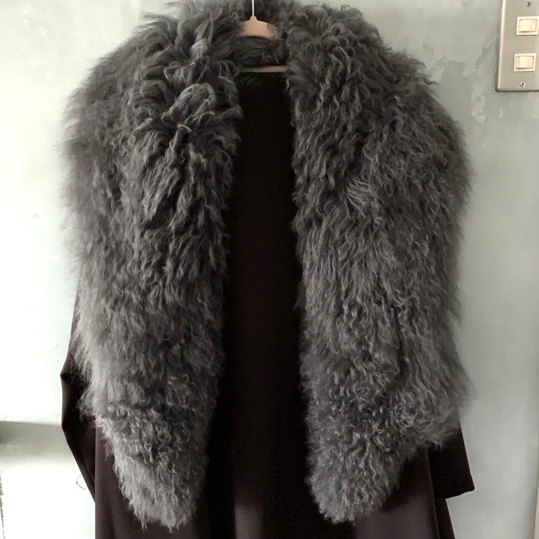 ☆★美品 リアルチベットラムファーストール＆ビスチェ リバーシブル★☆