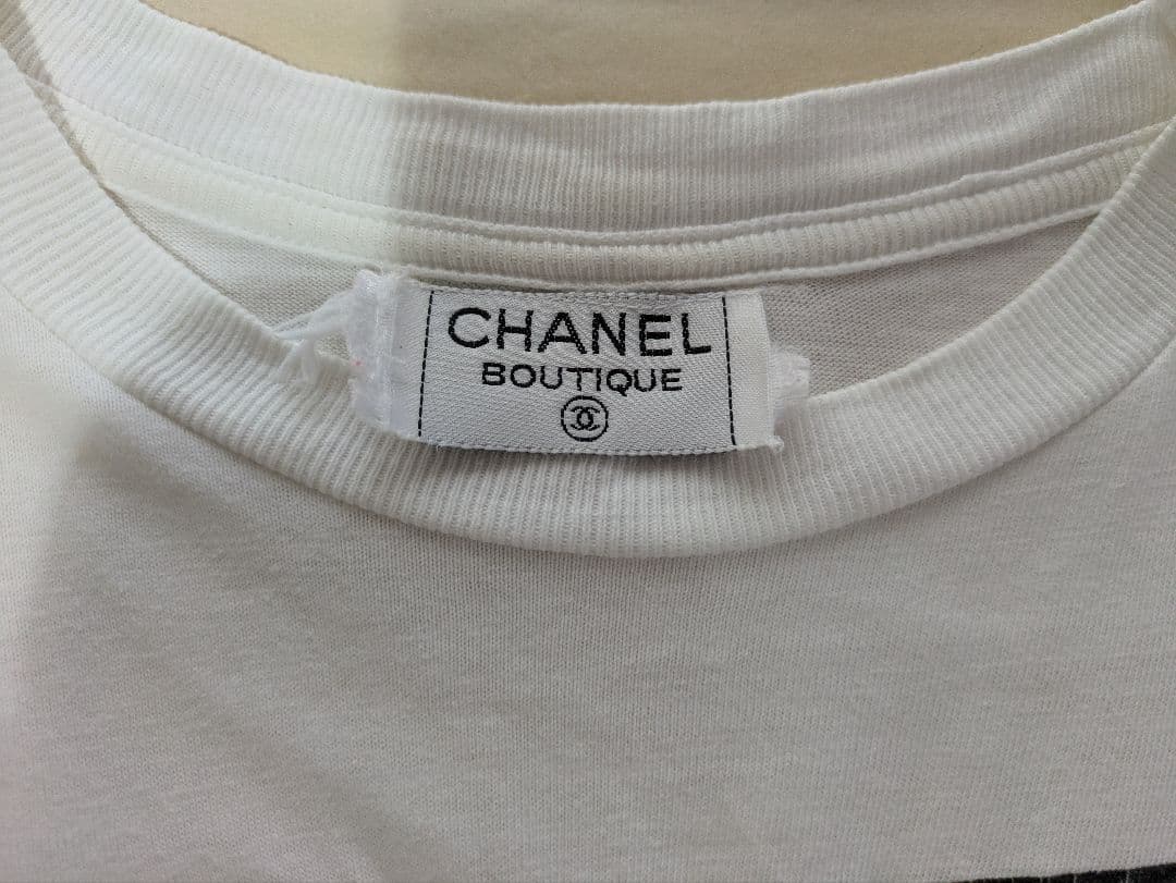 お*き様 CHANEL ヴィンテージ　5 ロゴ Tシャツ ホワイト