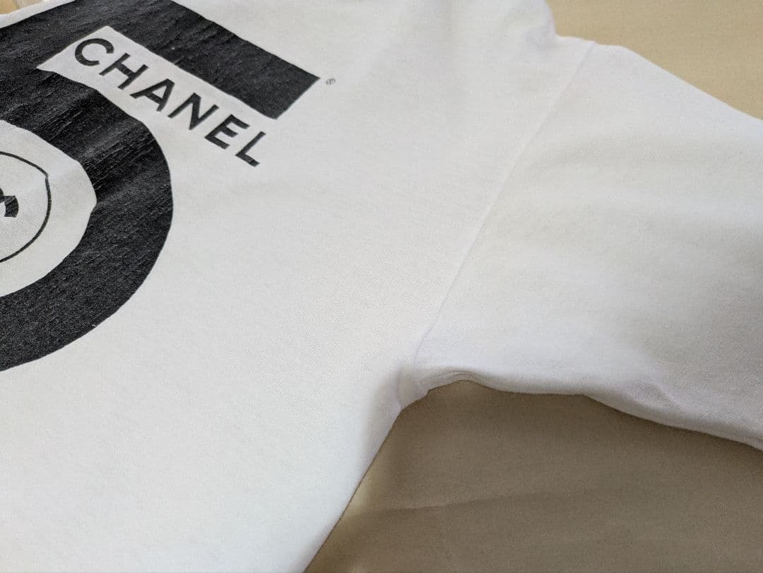 お*き様 CHANEL ヴィンテージ　5 ロゴ Tシャツ ホワイト