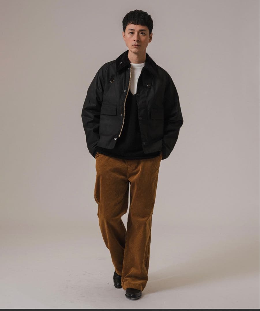 【美品】Barbour スペイ　黒　Sサイズ