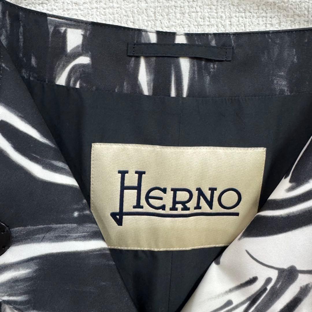 美品♡ HERNO ヘルノ ノーカラー スプリングコート サイズ42