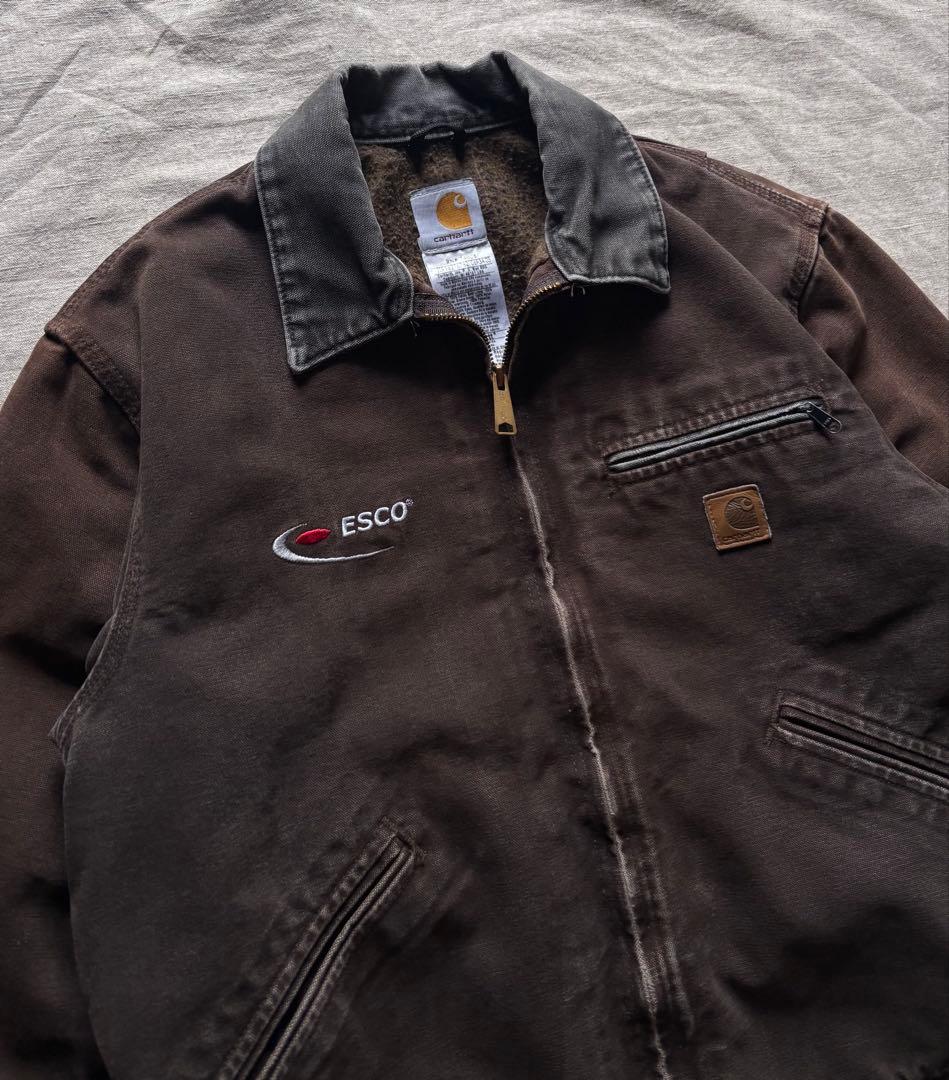 【鬼フェード】 Carhartt デトロイトジャケット DKB ダークブラウンM