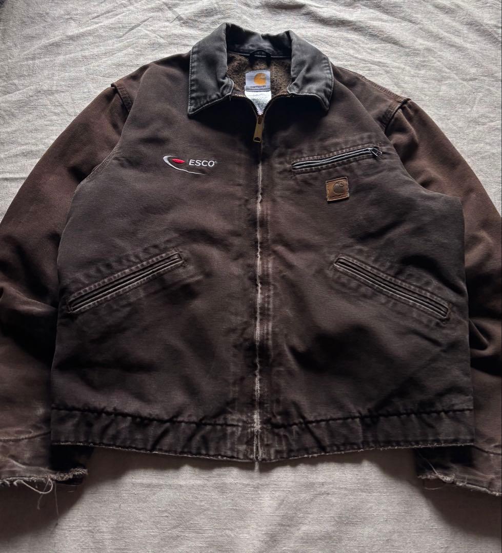 【鬼フェード】 Carhartt デトロイトジャケット DKB ダークブラウンM