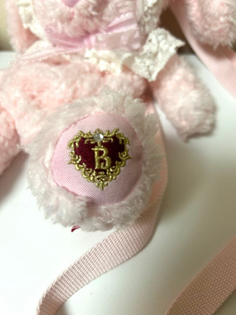 BABY うさくみゃポシェット ピンク ドットリボン