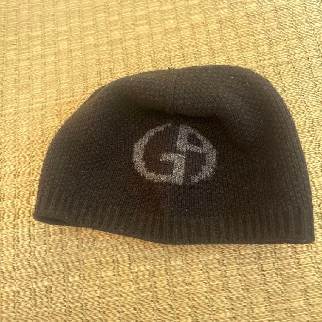 ★専用★最終値下げ！Giorgio Armani ブラックニット帽 Sサイズ