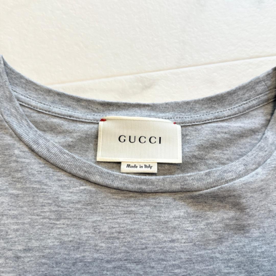 美品 Gucci チルドレン 半袖Tシャツ ネコ グレー サイズ12