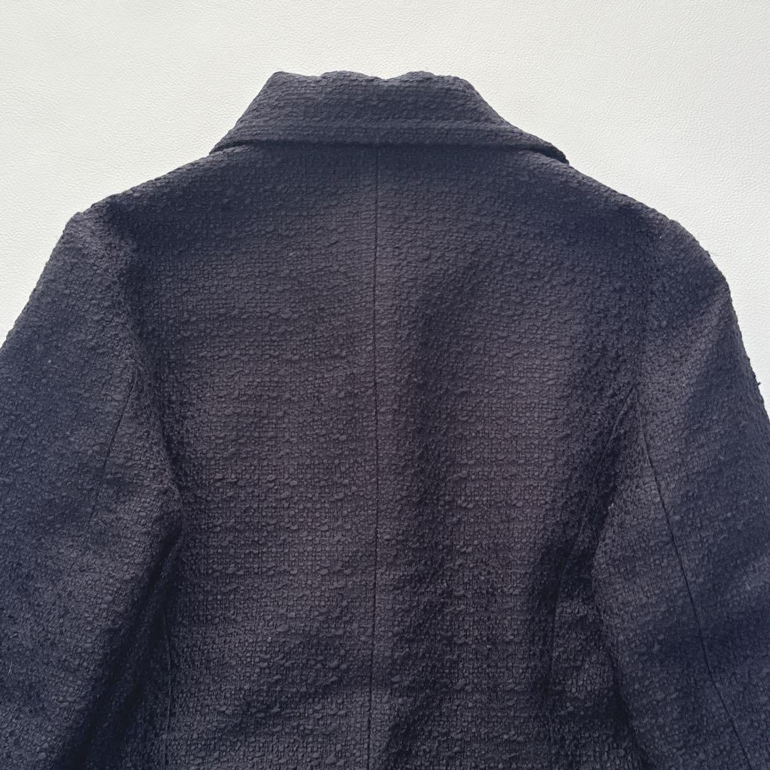 【新品】JENNE ぺプラム　ツイードジャケット　ネイビー　近年モデル