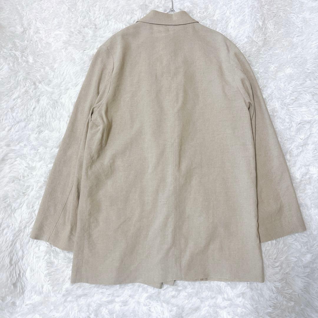 【ぽぽ】【美品】スローブイエナ 麻 ポリテーラードジャケット ベージュ