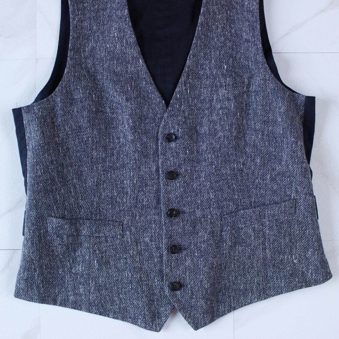 【現行品】LARDINI ベスト コットン リネン 48