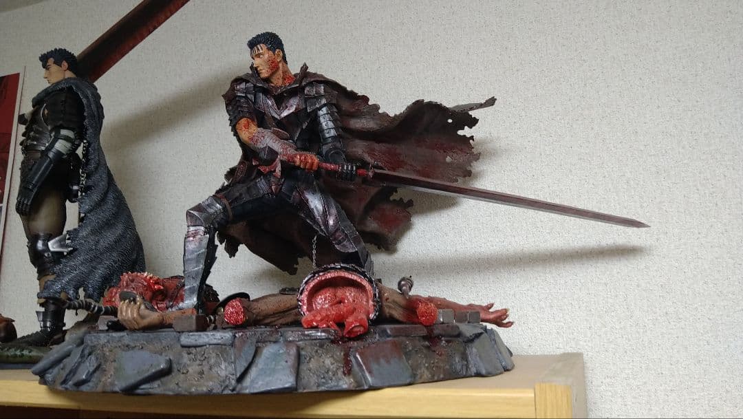 art of war製　ベルセルク　ガッツ　鎮魂レクイエム　ダーカ付き血飛沫塗装