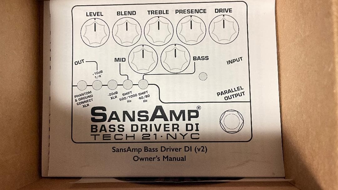 TECH21 SansAmp BASS D DI V2 サンズアンプ