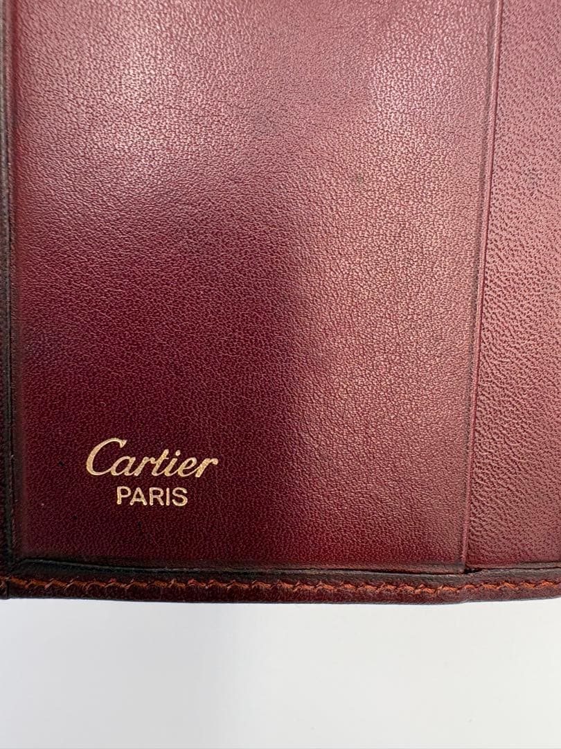 Cartier マストライン がま口財布 ボルドー ヴィンテージ 美品