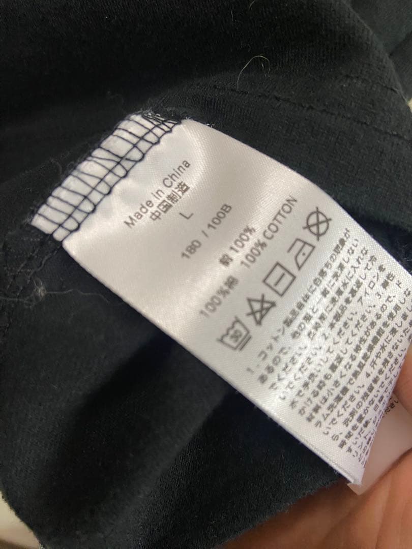 A&G エーアンドジー　シルバープリント　Tシャツ 黒　Lサイズ
