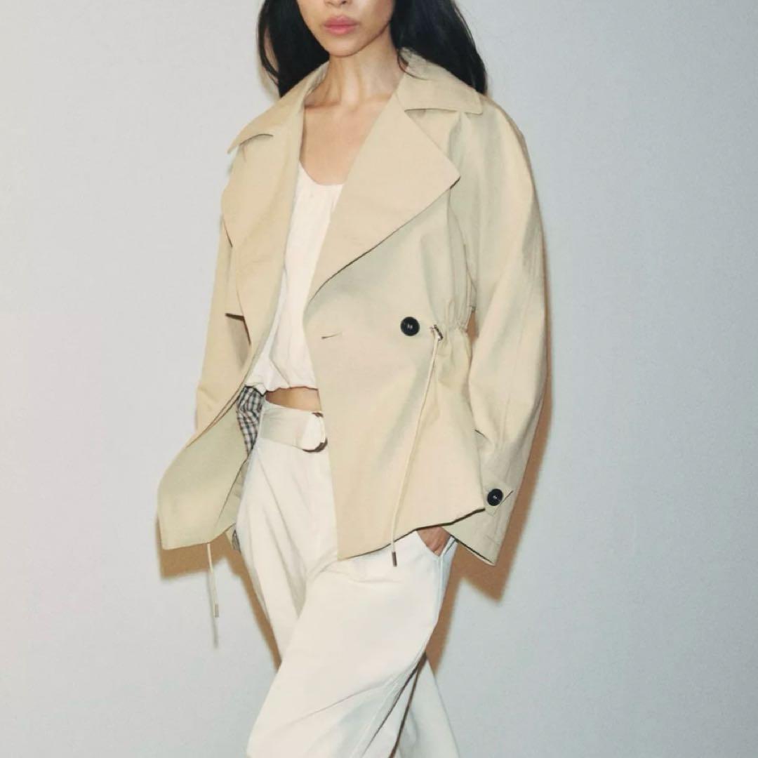 ZARA 調節可能なウエスト ショートトレンチコート XS