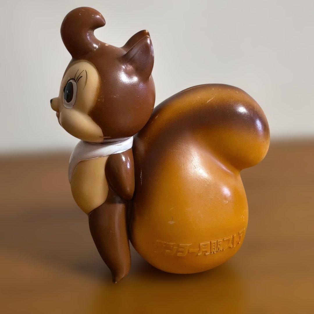 昭和レトロ　リス 手塚治虫 ソフビ貯金箱 サンヨー月販 1960～70年代
