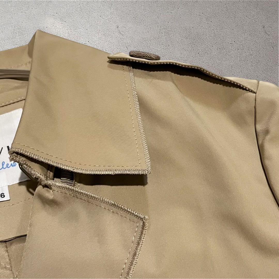 【美品】ランバンオンブルー　トレンチコート　ライナー　Aライン　ベージュ　36