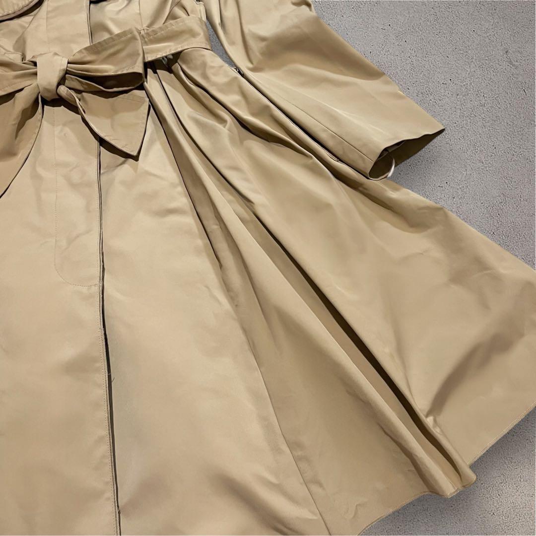 【美品】ランバンオンブルー　トレンチコート　ライナー　Aライン　ベージュ　36