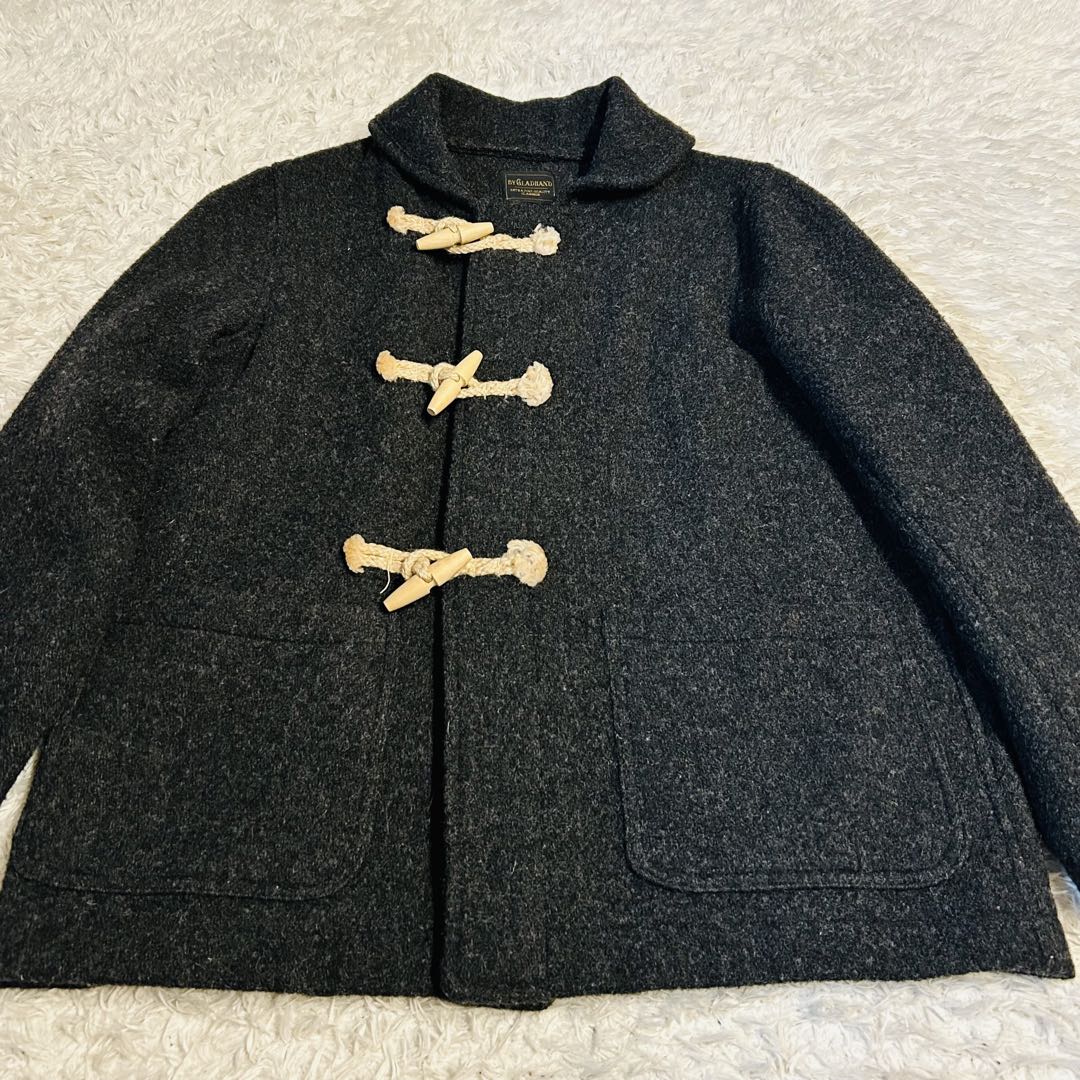 【美品】グラッドハンド ダッフルコート M チャコールグレー 日本製