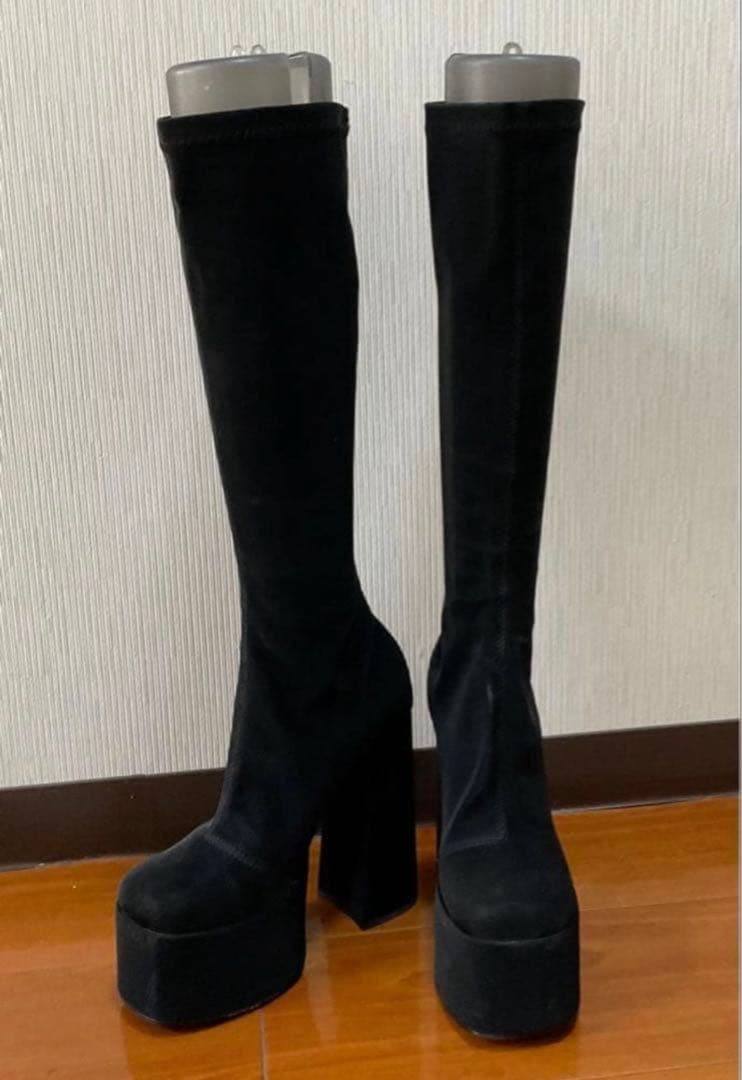 ダーリッチ　スーパーストレッチレザーロングブーツ