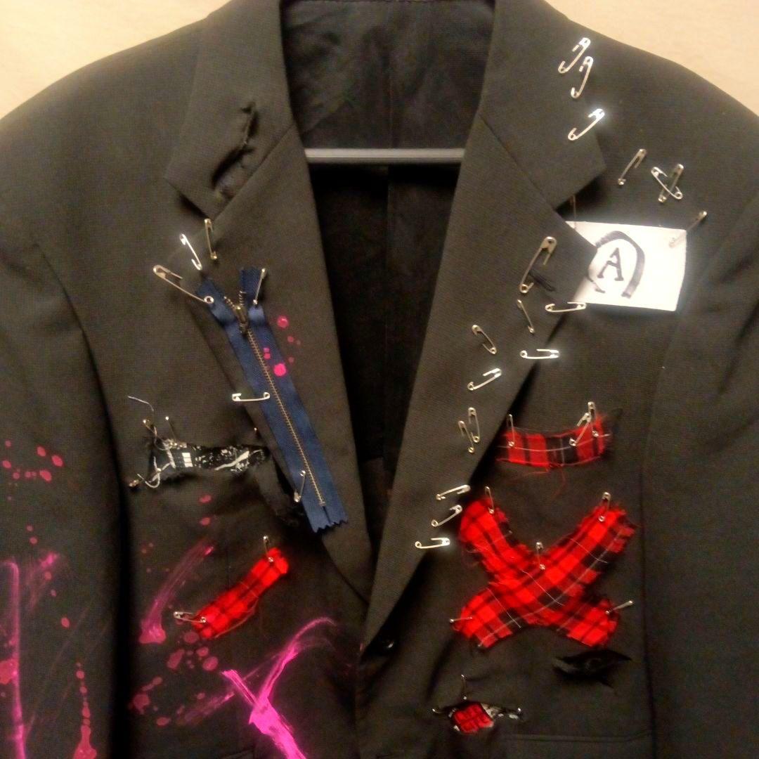 パンク テーラードジャケット リメイク PUNK アナーキーシャツ