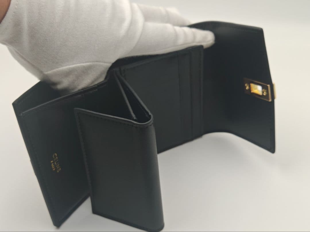 【美品・箱付き】CELINE セリーヌ トリフォールド ウォレット　美品